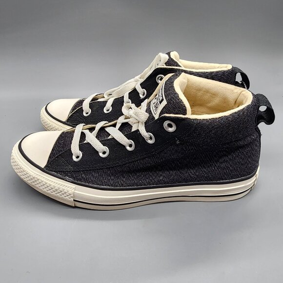 Converse Chuck Taylor All Star Denim Black High Top Sneakers Unisex Size 8 - Picture 2 of 14